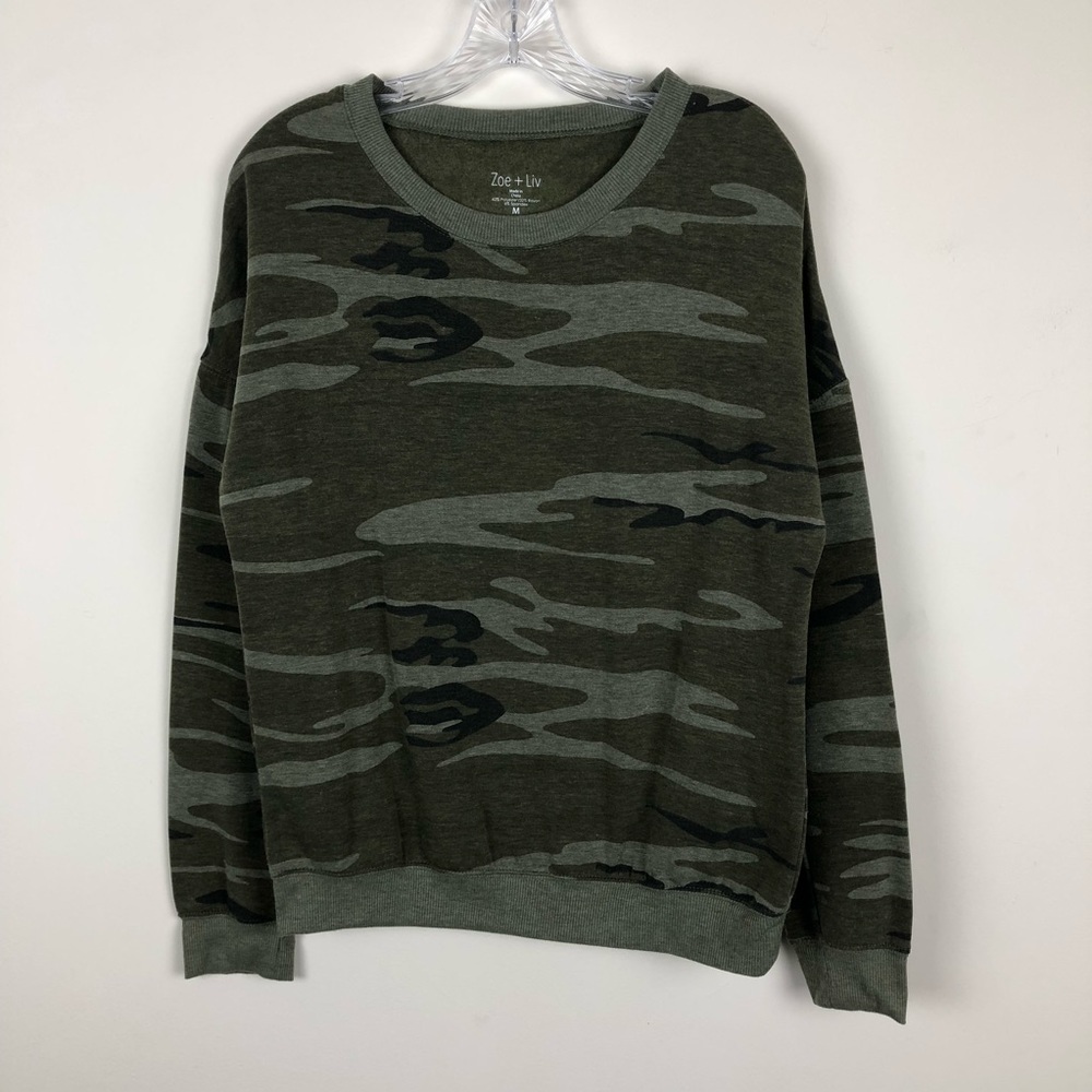 Army Green Camo Sweatshirt Pullover Women’s Medium